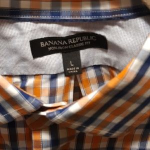 Mens Long Sleeve Banana Republic Dress Shirt